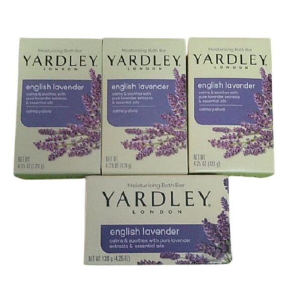 Yardley London English Lavender 4 Soap Bars - Picture 1 of 4